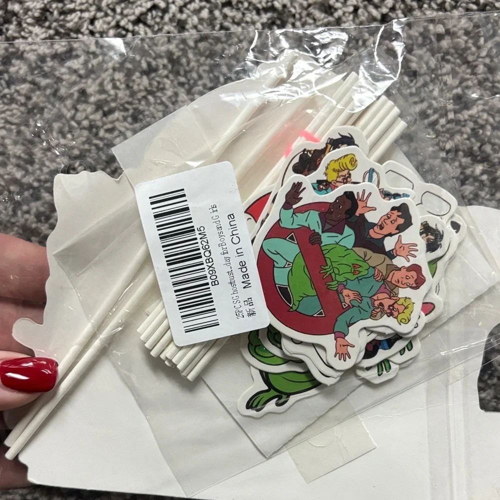 25 Pc Ghostbusters Themed Happy Birthday party Cake/Cupcake Toppers